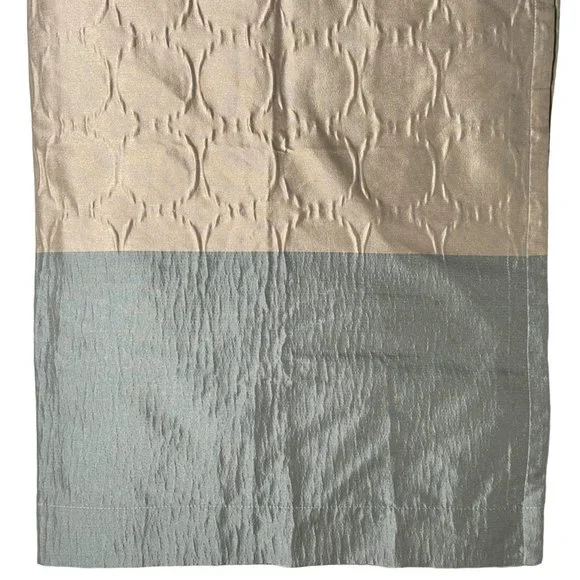 Studio JCP Champagne Gold & Blue/Gray Shower Curtains 2 Panels 49” x 80” - Picture 3 of 7